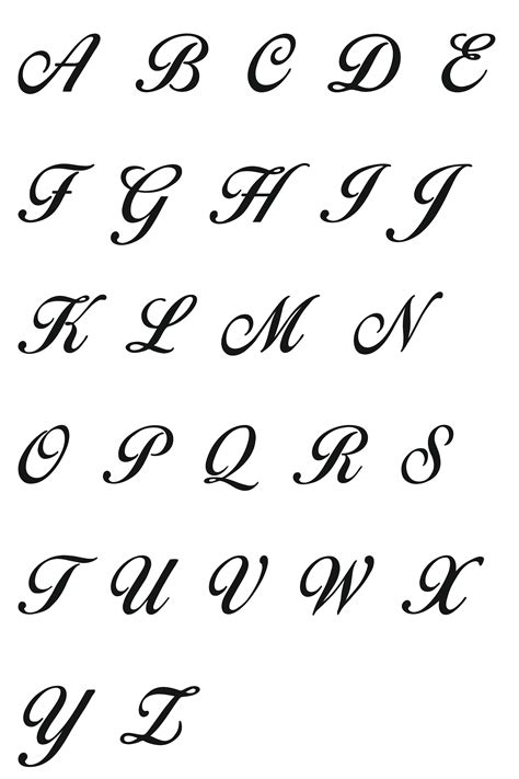 letras cursivas para imprimir